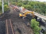 Freight Train Jumps Tracks, Delays TRE