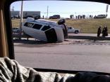 Prisoner Van Rolls Over on Loop 820