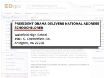 Obama to Address "Schoochildren"