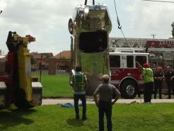 RAW VIDEO: NBCDFW Viewers Catch Pricy Car's Water Rescue