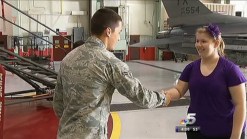 Student Shadows Fort Worth Fighter Pilot
