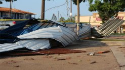 Downtown Ennis Damaged in Storm