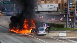 Woman Rescued From Fiery Crash