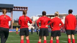 Women's Soccer Team Gets Warm Welcome