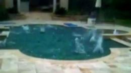 Viewer Video: Hail Hits Pool