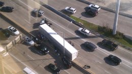 Crash Closes NB Lanes of DNT