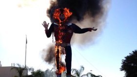 Big Tex Destroyed by Flames
