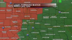 Tornado Watch Issued in N. Texas Until 10 P.M.