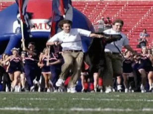 Mascot Horse Tale Riles SMU Students