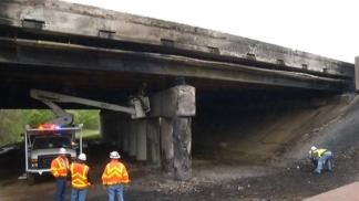 Intense Heat After Fiery Crash Damages Bridge