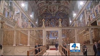 Prepping the Sistine Chapel for Papal Conclave