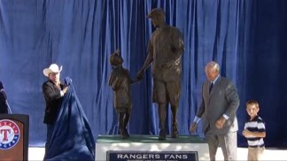Raw Video: Rangers Unveil Shannon Stone Statue