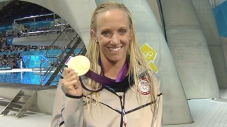 Dana Vollmer's Former Coach Watches Her Win