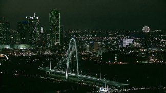 Margaret Hunt Hill Bridge Illuminated