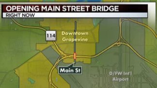 Main Street Bridge in Grapevine Opens to Traffic