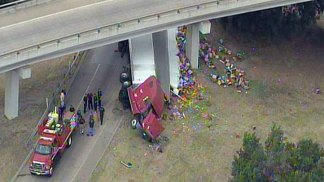 Semis Overturn, Spill Lumber, Limes, Squash