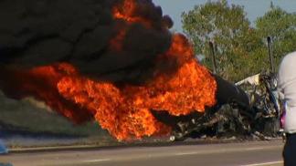 Man Rescues Child After Tanker Truck Crash