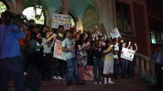 High School Seniors Rally Against Teacher Cuts