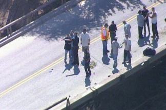 Gallery: Car Overturns Into Trinity River