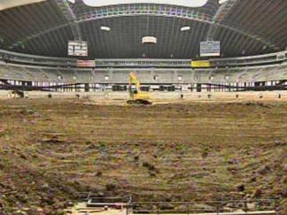 Texas Stadium Prepped for Implosion