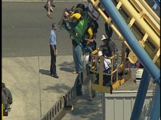 RAW VIDEO: Great America Coaster Stuck