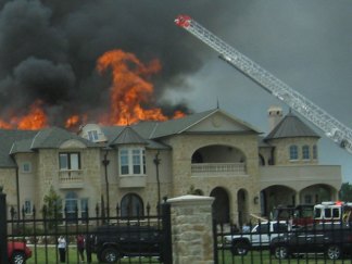 Gallery: Fire Rips Through Massive Home in Heath