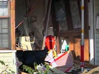 Car Flies Into Living Room With 4 Kids