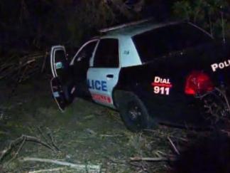 Crash Captured on Officer's Dashboard Camera