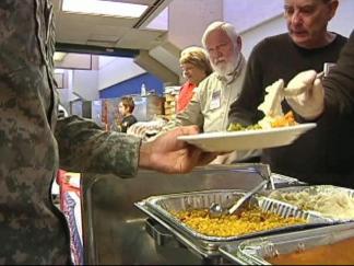 Troops Find Thanksgiving Spread At DFW Airport