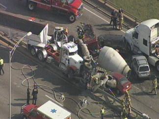 Photos: Crash Shuts Down I-30