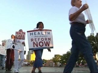 Protestors Square Off Outside Health Care Panel