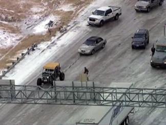 Homemade Rock Crawler Frees Cars on Icy Loop 12