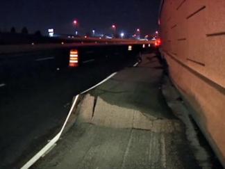 Toll Road's Retaining Wall Shifts