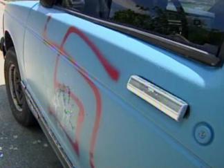 Swastikas, Profanity Spray-Painted on Vehicles