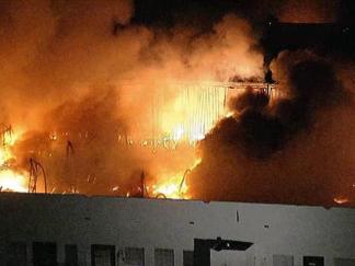 RAW VIDEO: Warehouse Catches Fire in Grand Prairie