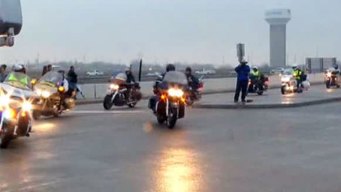 PGR Riders Crash in Chris Kyle Procession
