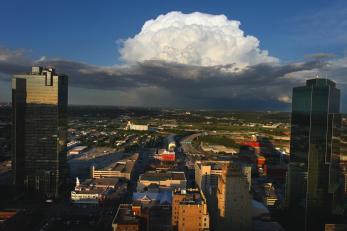 Fall Storms Bring Storm Clouds and Rainbows