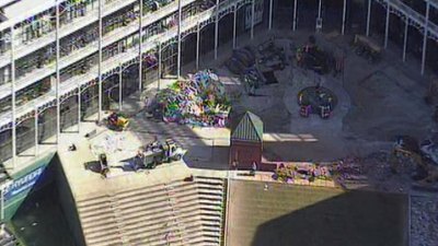 Rangers Ballpark Destruction and Construction