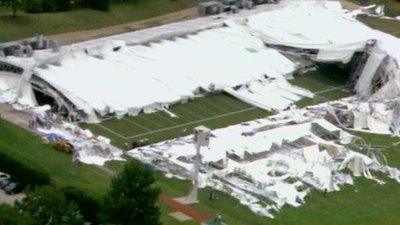 Cowboys Spokeswoman Sues Over Injury from Bubble Collapse