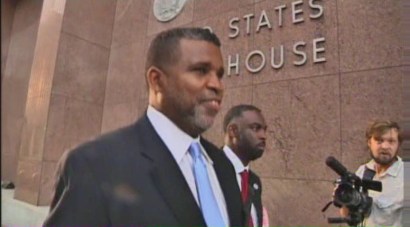 Former Dallas City Councilman Don Hill enters the courthouse accompanied by his lawyer. Former Dallas City Councilman Don Hill enters the courthouse accompanied by his lawyer.