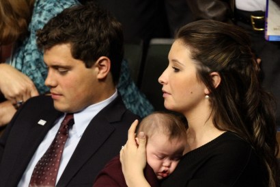 Hopefully Levi Johnston, left, kept the suit Republican campaign donors paid for, since showing up to custody hearings in the buff probably wouldn't go well.