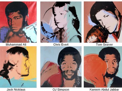 The paintings feature some of the biggest names in sports in 1970s.