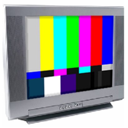 TV set with test bars TV set with test bars