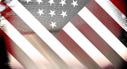 Vandals Torch U.S. Flags