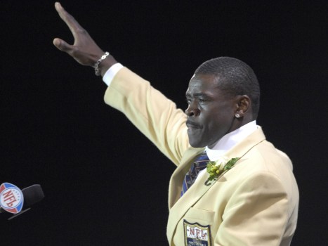 Michael Irvin's HOF Jacket Has Seen Some Stuff