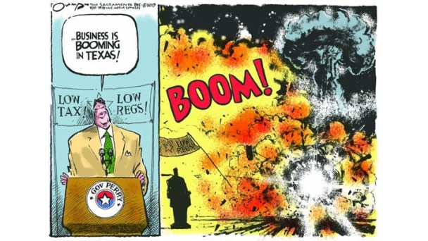 Perry Disgusted by Cartoon Depicting Explosion
