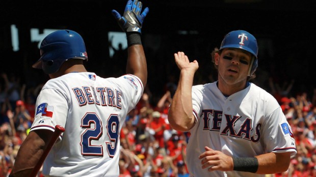 Kinsler Helps Rangers Beat A's 6-2