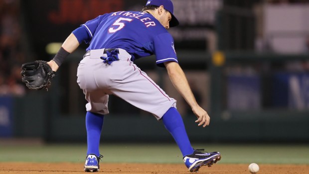 Kinsler Mishaps Cost Rangers