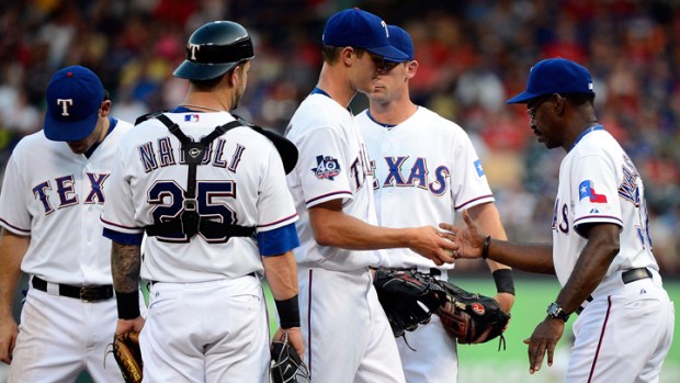 Grimm Roughed Up in Rangers Loss