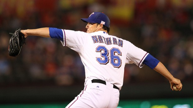 Nathan, Rangers Falter Late Against Cleveland